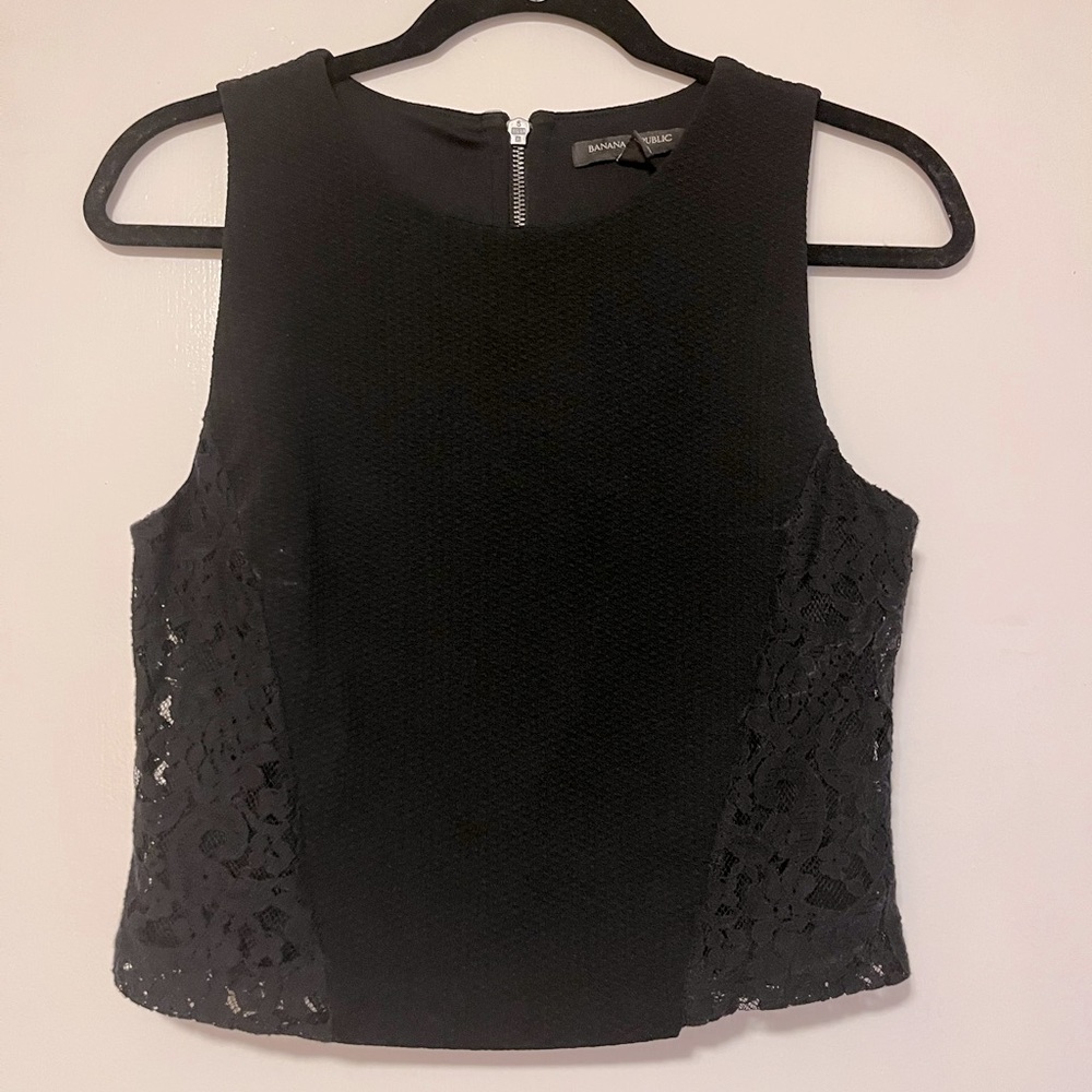 Banana Republic black sleeveless top